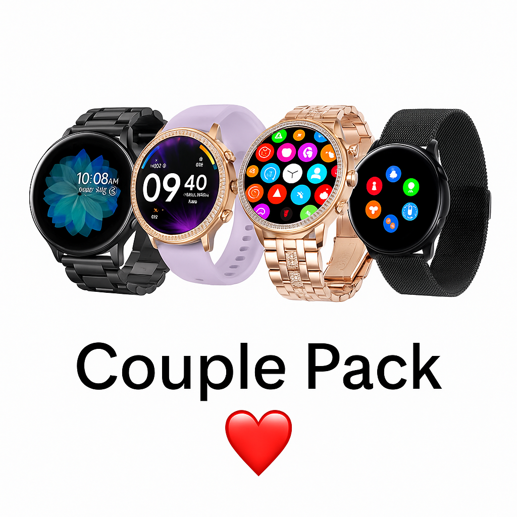 Smart Watch Couple Pack ❤️ Men & Women Combo with 7-7 Straps JUST: 2599/-💰