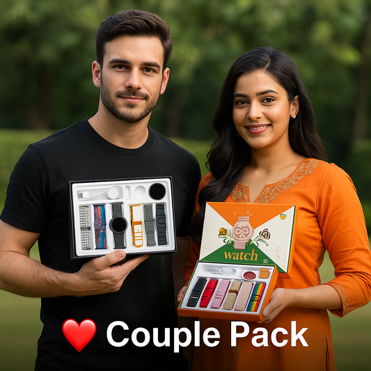 Smart Watch Couple Pack ❤️ Men & Women Combo with 7-7 Straps JUST: 2599/-💰