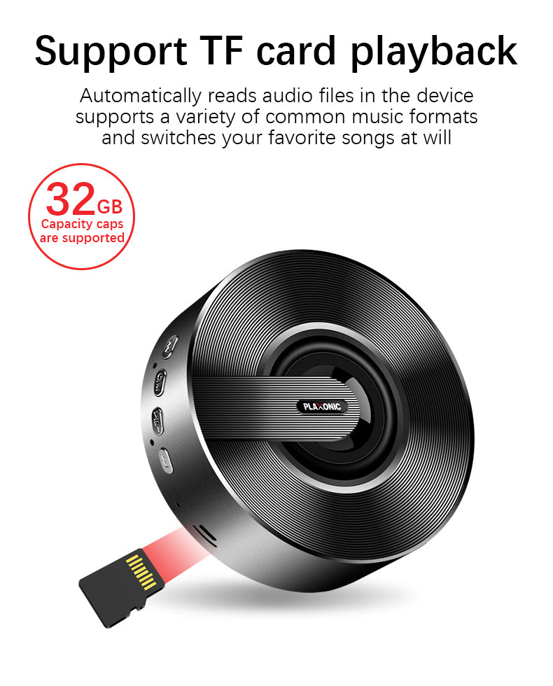 Plaxonic Sound Drum With Rich Bass,12Hrs Playtime, Portable Bluetooth Speaker ,RGB Light