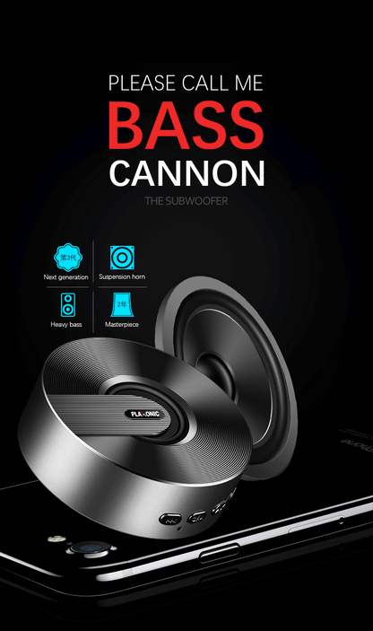 Plaxonic Sound Drum With Rich Bass,12Hrs Playtime, Portable Bluetooth Speaker ,RGB Light
