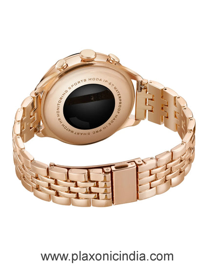 Plaxonic Fossil Gen 9 Golden Diamond Strap, Luxurious  Smartwatch ( 2 BELT) Bluetooth Calling  ,(ROSE GOLD)