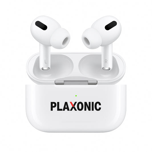 Plaxonic Air Pods Pro -2nd Generation, With Type c Charger, 30HRS Playtime,White