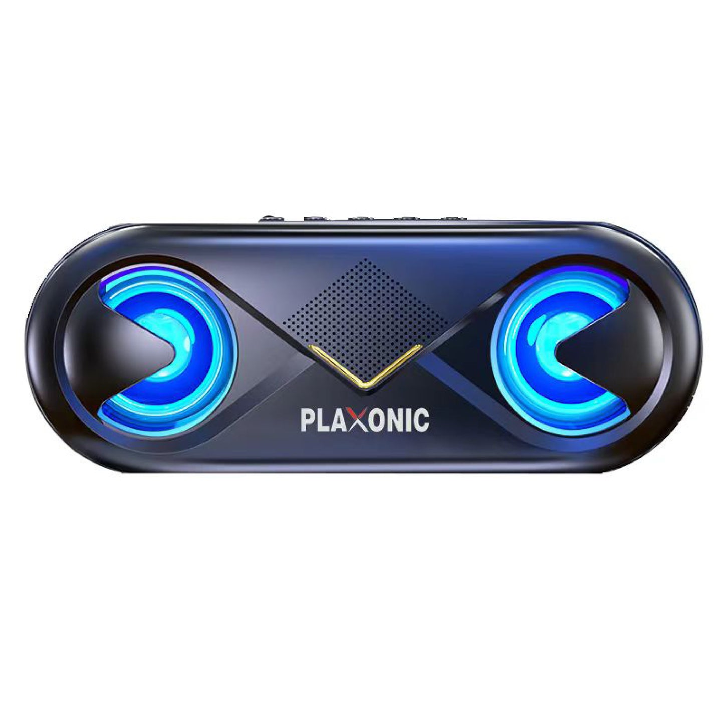 Plaxonic Gaze Tune Bluetooth Speaker, 10W Stereo Sound, Bass, 12H Playtime, Mic, RGB lights