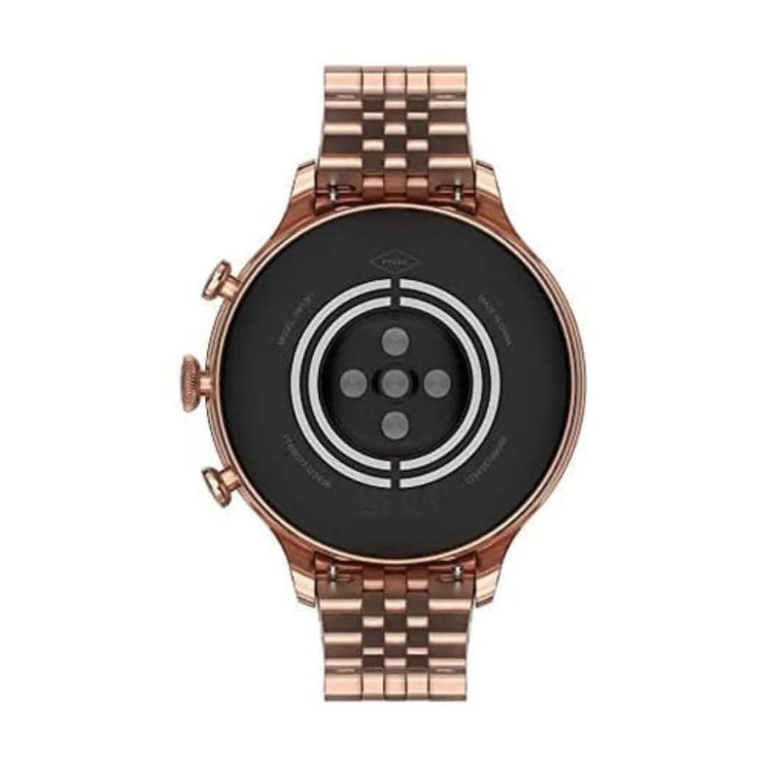 Plaxonic Fossil Gen 9 Pro Rose Gold-Tone Stainless Steel,7in1 Strap, Bluetooth Calling, 500+ Watch Faces,(Man & Women) One Year Guarantee
