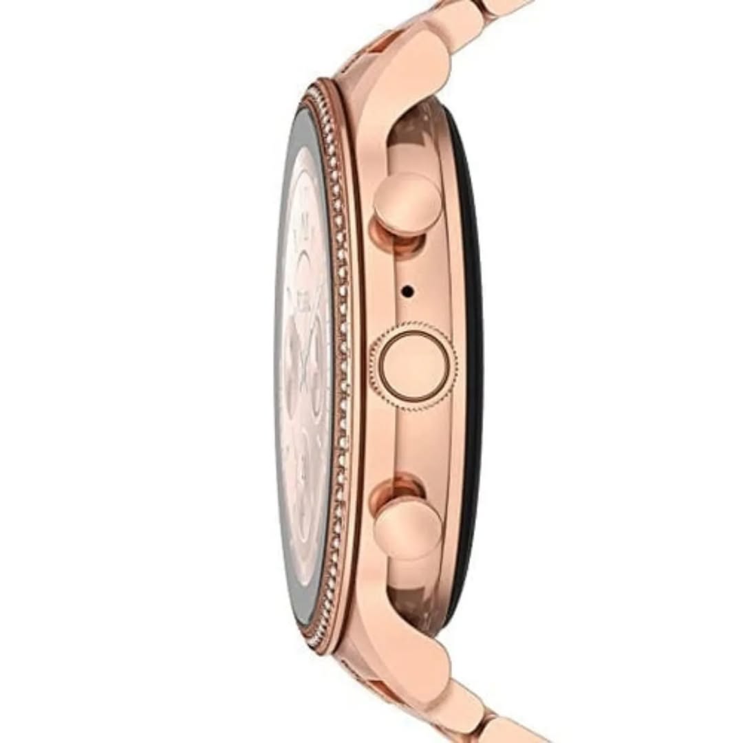 Plaxonic Fossil Gen 9 Golden Diamond Strap, Luxurious  Smartwatch ( 2 BELT) Bluetooth Calling  ,(ROSE GOLD)