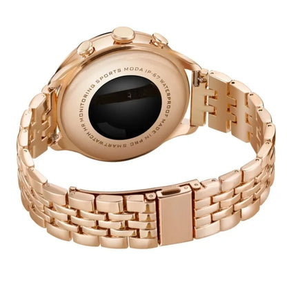Plaxonic Fossil Gen 9 Golden Diamond Strap, Luxurious  Smartwatch ( 2 BELT) Bluetooth Calling  ,(ROSE GOLD)