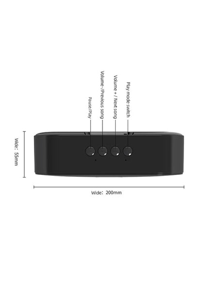 Plaxonic Sharp Eagle Bluetooth Speaker, HD Sound, Bass, 12H Playtime ,10W